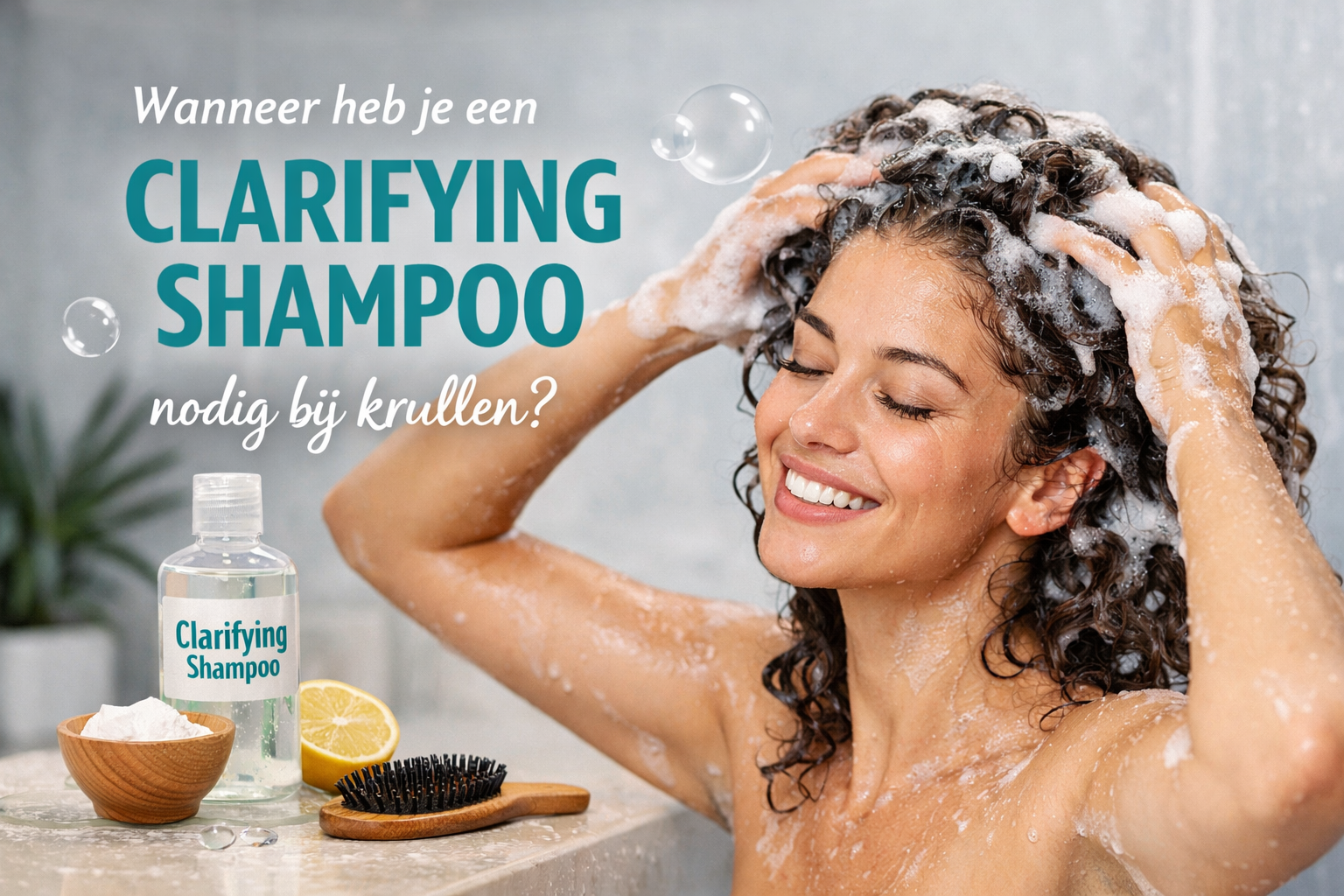 Wanneer heb je een clarifying shampoo nodig bij krullend haar?