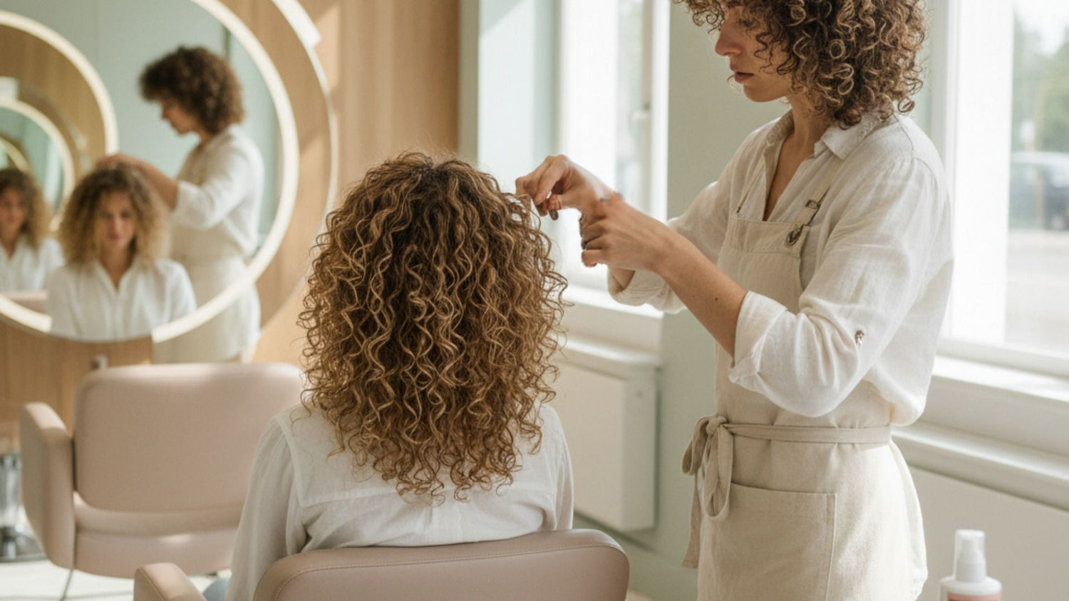Kapper gespecialiseerd in krullen knipt droog haar voor natuurlijke vorm – Amazing Curls.