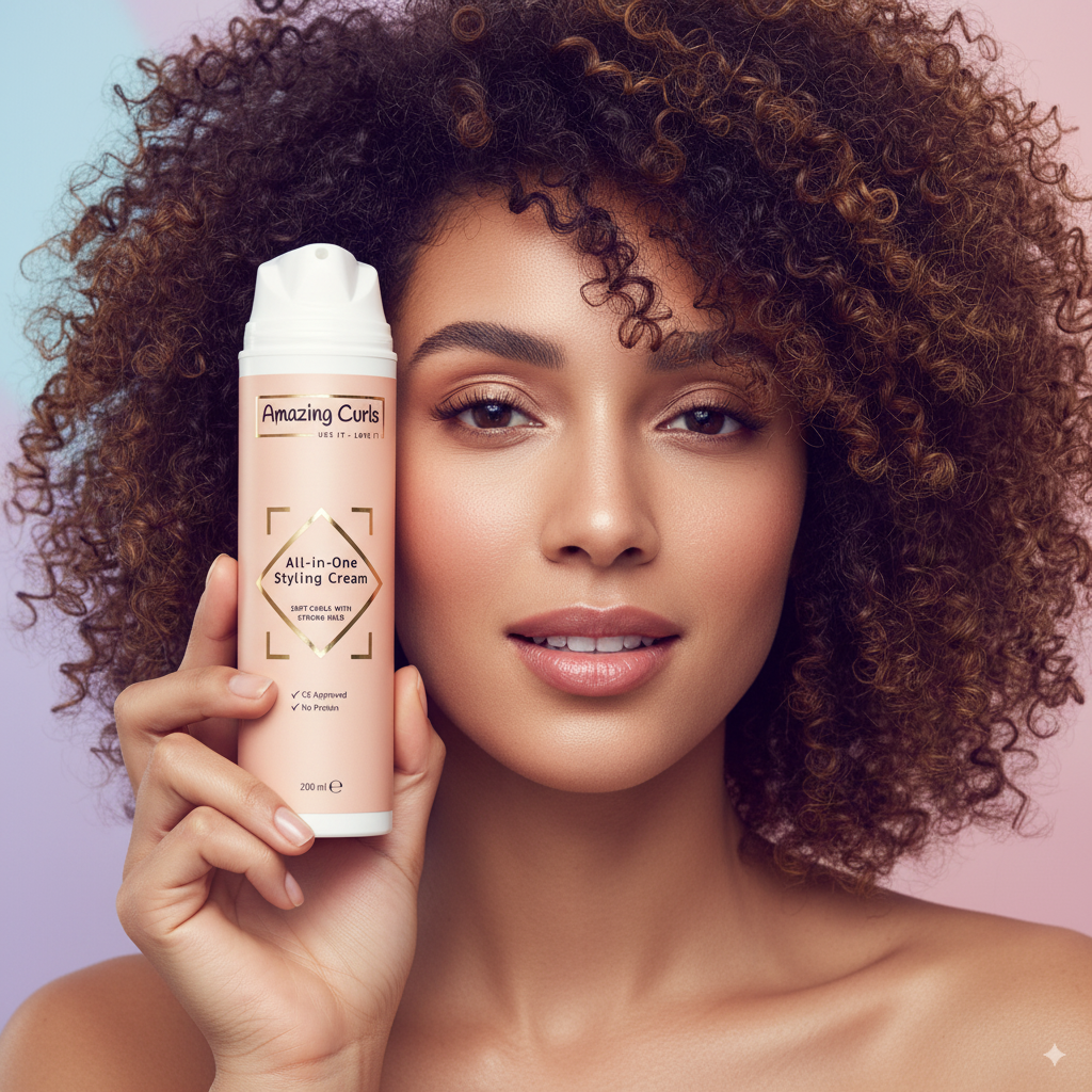 krullenbol met stylingcream
