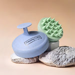 Set Massage & Detangler Brush + Kam met wijde tanden voor verzorging en stimulatie van krullendhaar volgens cgmethode