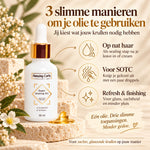 Super Sealing Oil infographic met drie gebruiksmethoden voor krullen op nat haar SOTC en refresh styling