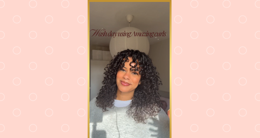 Curl routine on wash day with Amazing Curls products