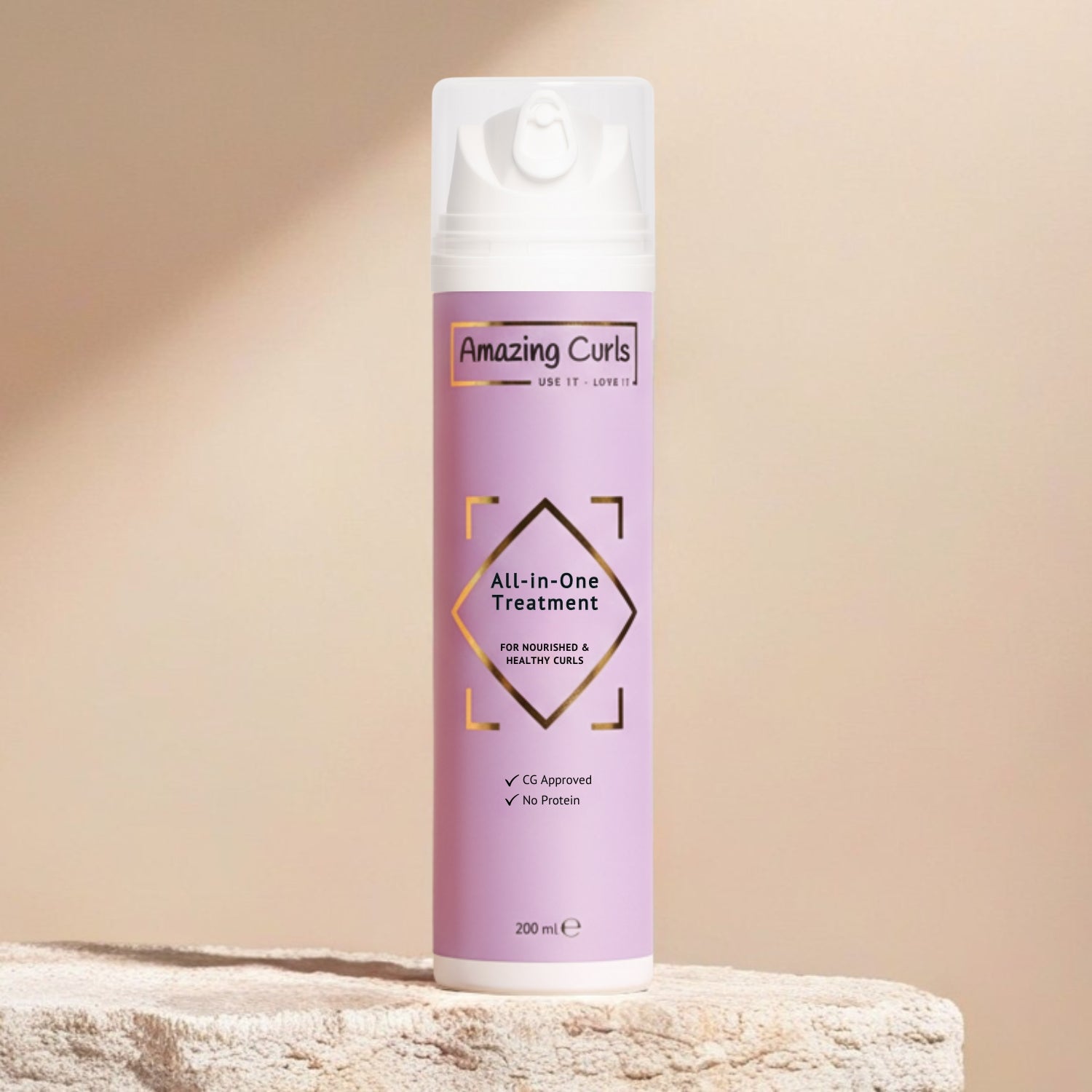 Fles All-in-One Treatment van Amazing Curls krullenproducten voor krullendhaar en cgmethode gebruik
