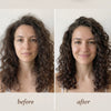 Before en after na gebruik van protein voor herstel Beschadigde Krullen - Proteïne Boost Krullend Haar
