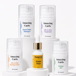 Sample Package met diverse verzorgingsproducten van Amazing Curls voor effectieve ondersteuning van krullend haar.