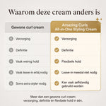 Verschil tussen gewone curl cream en de amazing curls all-in-one styling cream